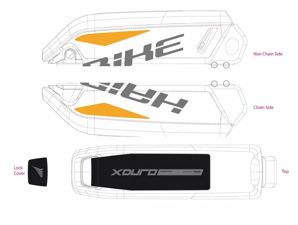 Haibike - Stickers Pour Batterie Bosch Sur XDURO 2014/ 2015/ 2016/ 2017 3 Haibike - Stickers Pour Batterie Bosch Sur XDURO 2014/ 2015/ 2016/ 2017