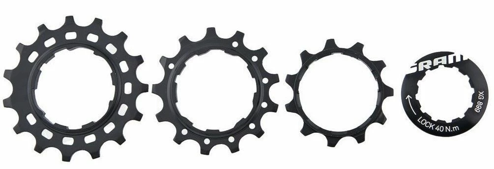 SRAM EX1 - Set De 3 Pignons 11, 13 Et 15 Dents Pour Cassette XG-899 3 SRAM EX1 - Set De 3 Pignons 11, 13 Et 15 Dents Pour Cassette XG-899